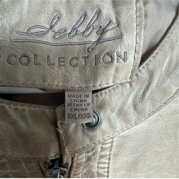 Shelby Collection Light Taupe Faux Leather Womens Jacket XX-Large With Tags - Picture 4 of 7
